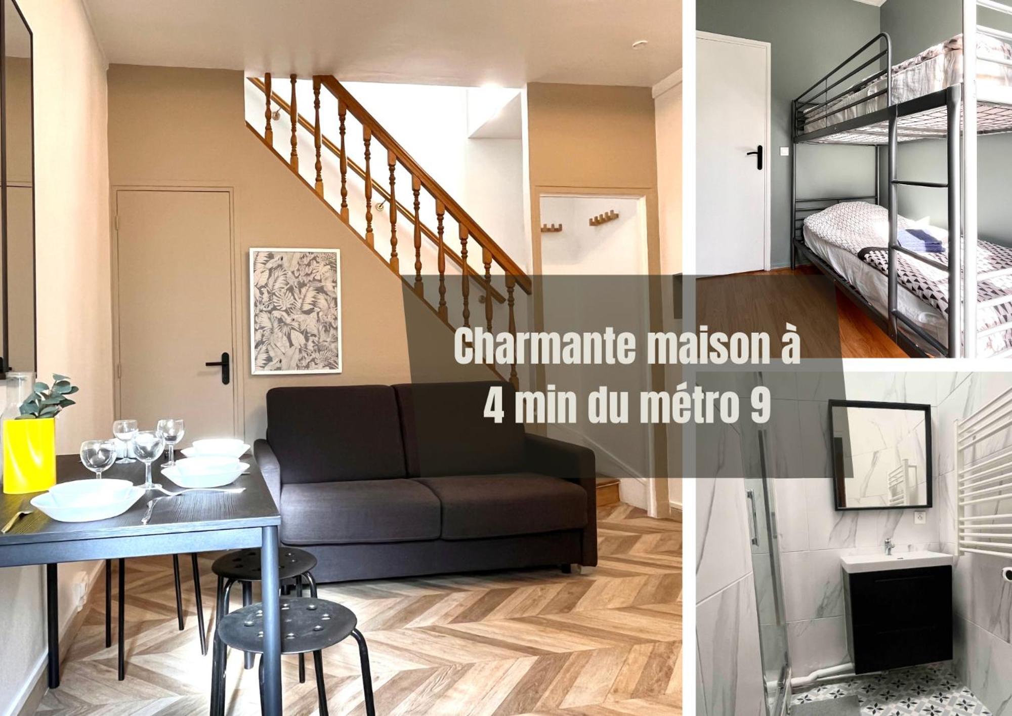 #2 Charmante Maison A 4 Min Metro 9 Баньоле Екстер'єр фото